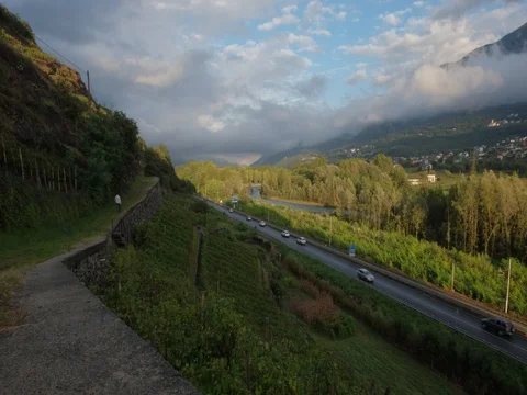 Sassella Sunset 스톡 동영상 80448737