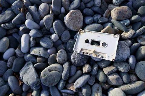 Сassette on the rocks Stock Photos