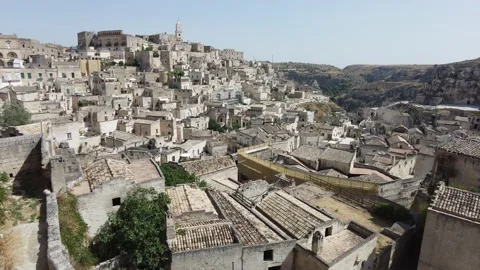 "Sassi district" in Matera, in the region of Basilicata, in Southern Italy. Stock-Footage 160931785