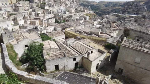 "Sassi district" in Matera, in the region of Basilicata, in Southern Italy. Stock-Footage 160931798