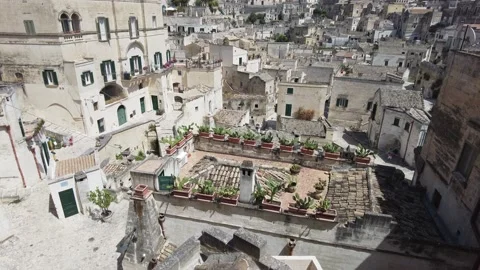"Sassi district" in Matera, in the region of Basilicata, in Southern Italy. Stock-Footage 160931909
