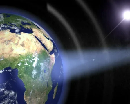 Sat-earth-waves-pal Stockbeeldmateriaal 93796