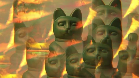 Сat maneki neko Stock Footage 229175417