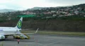 Sata Airlines arriving the gate at airport HD Footage