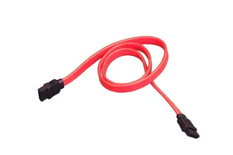 Sata cable wire, isolated on a white background Stock Photos