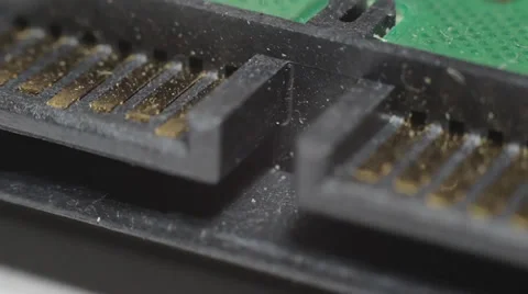 SATA plug - port macro Stock Footage 36240174