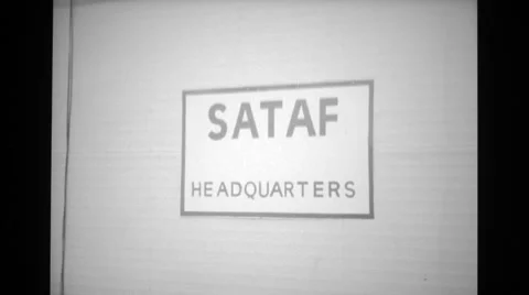 SATAF Headquarters written on signboard Stock Footage 37594835