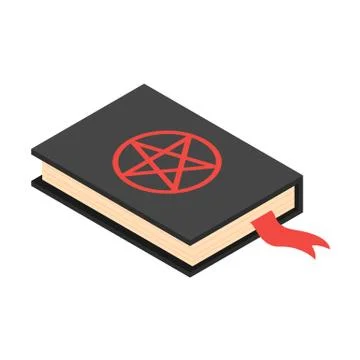 Satan book icon, isometric style Stock Illustration