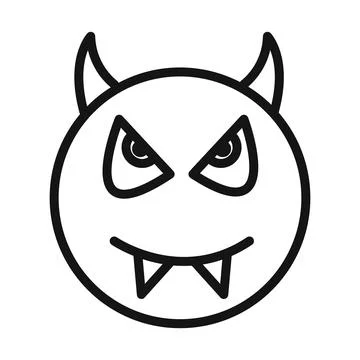 Satan evil icon mark in filled style Illustrazione stock