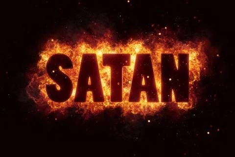 Satan Fire Satanic sign gothic style evil esoteric Illustrazione stock