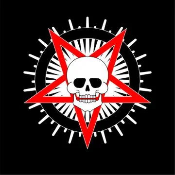 Satan pentagram isolated. Devil symbol. vector illustration Stock Illustration