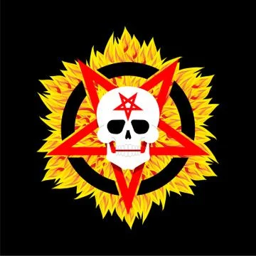 Satan pentagram isolated. Devil symbol. vector illustration Stock Illustration