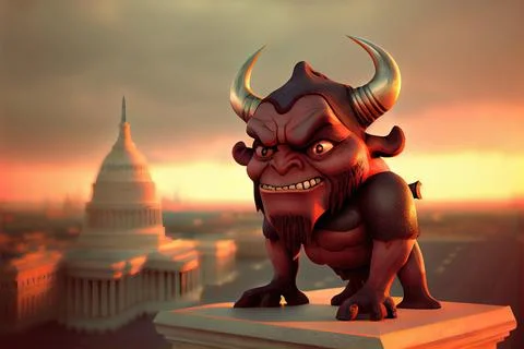 Satan in Washington DC Stock Illustration