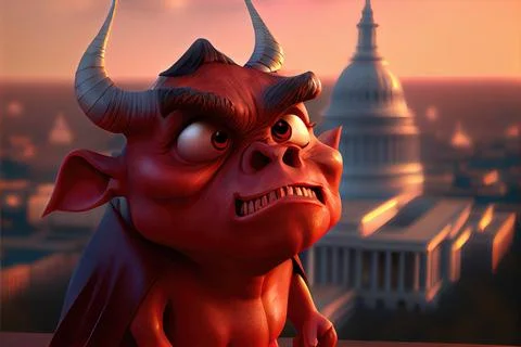 Satan in Washington DC イラスト素材