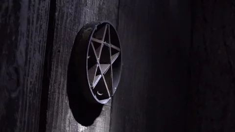 Satanic Alter, backwoods find 스톡 동영상 97367607