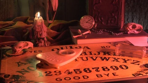 Satanic Alter, Ouija board 스톡 동영상 97235643