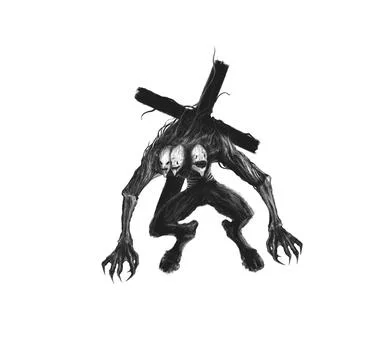 Satanic creature character design Stock Illustration