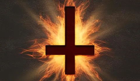 Satanic Cross Stock Illustration