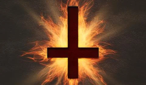 Satanic Cross Stock Illustration