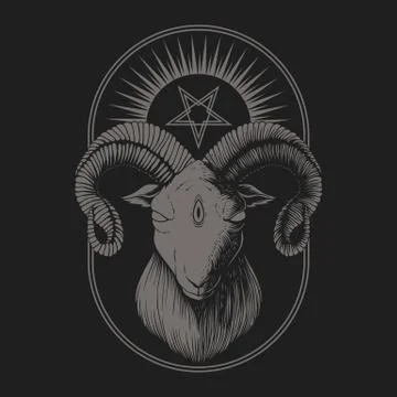 Satanic Goat vector illustration Stockillustratie