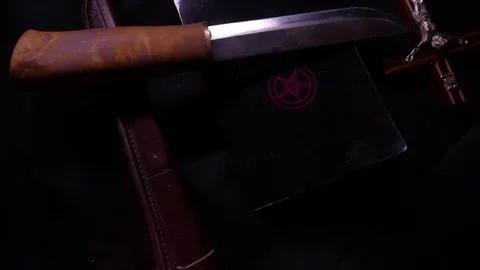 Satanic ritual concept. 4K UHD Stock Footage 72955659