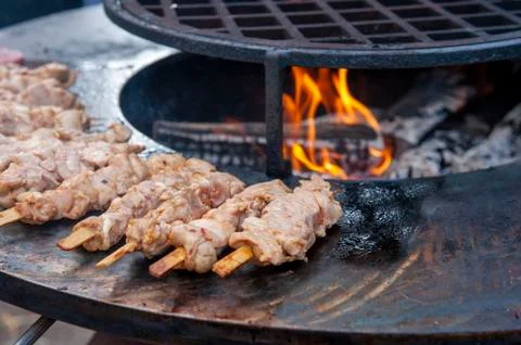Satay meat Foto stock