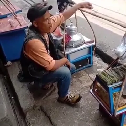 Satay Mechant Stock Footage 208986985