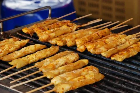 Satay pork Fotos de archivo