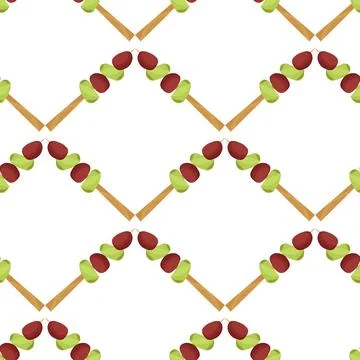 Satay seamless pattern 2 Stock Illustration