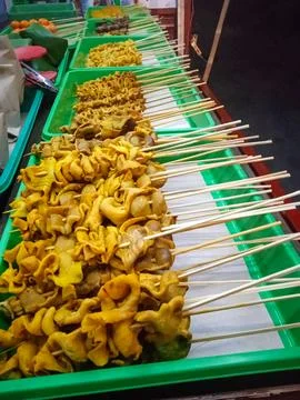 Satay usus Stockfoto's