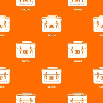 Satchel bag pattern vector orange Stock Illustration
