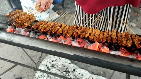 Sate or Satay Stock Footage 234405078