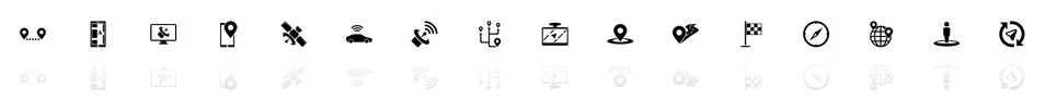 Satelite - Flat Vector Icons Stock Illustration