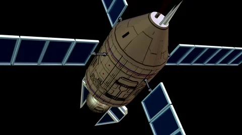 Satellite 3D Animation Stock Footage 40156728