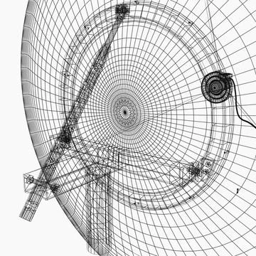 Satellite aerial V3 3D Model