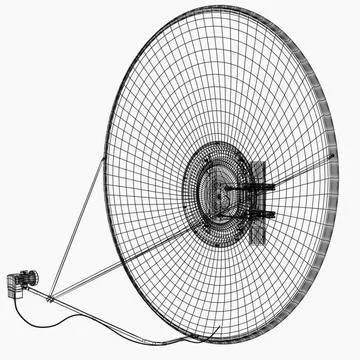 Satellite aerial V6 3D Model