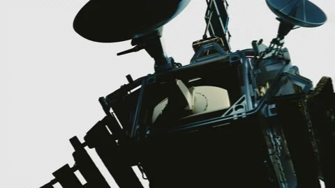 Satellite with alpha channel_2 Stock Footage 157332360