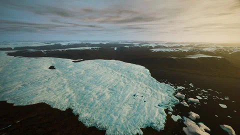 Satellite and lidar data aid in glacier elevation measurements Stock Footage 329013913
