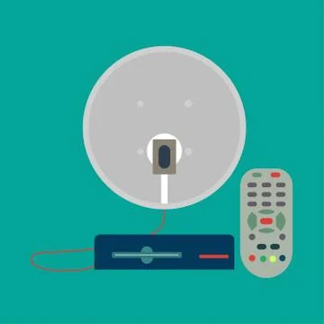 Satellite antenna Stock Illustration