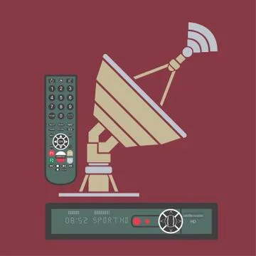Satellite antenna Stock Illustration