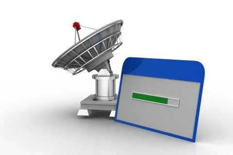 Satellite antenna with loading web page Free Stock Illustration