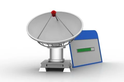 Satellite antenna with loading web page Free Stock Illustration