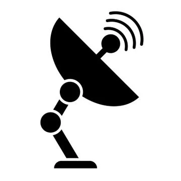 Satellite antenna solid icon. Communication illustration isolated on white. Dish イラスト素材