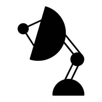 Satellite antenna solid icon. Sputnik antenna vector illustration isolated on Stock Illustration
