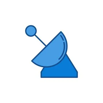 Satellite Antenna Tower vector concept blue modern icon Stock Illustration