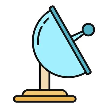 Satellite antenna transmitting receiving data communication signal イラスト素材