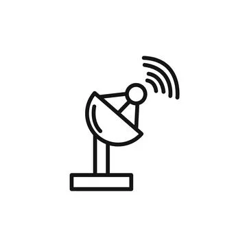 Satellite apparatus icon vector set collection for web Stock Illustration