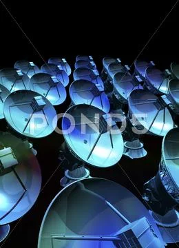 Satellite array, artwork Stock Illustration