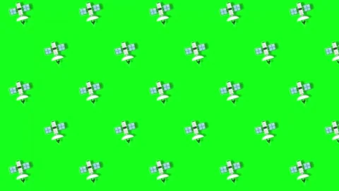 Satellite background animated background cartoon satellite, 4k space ship l.. Stock Footage 290765886