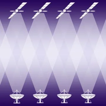 Satellite background Stock Illustration